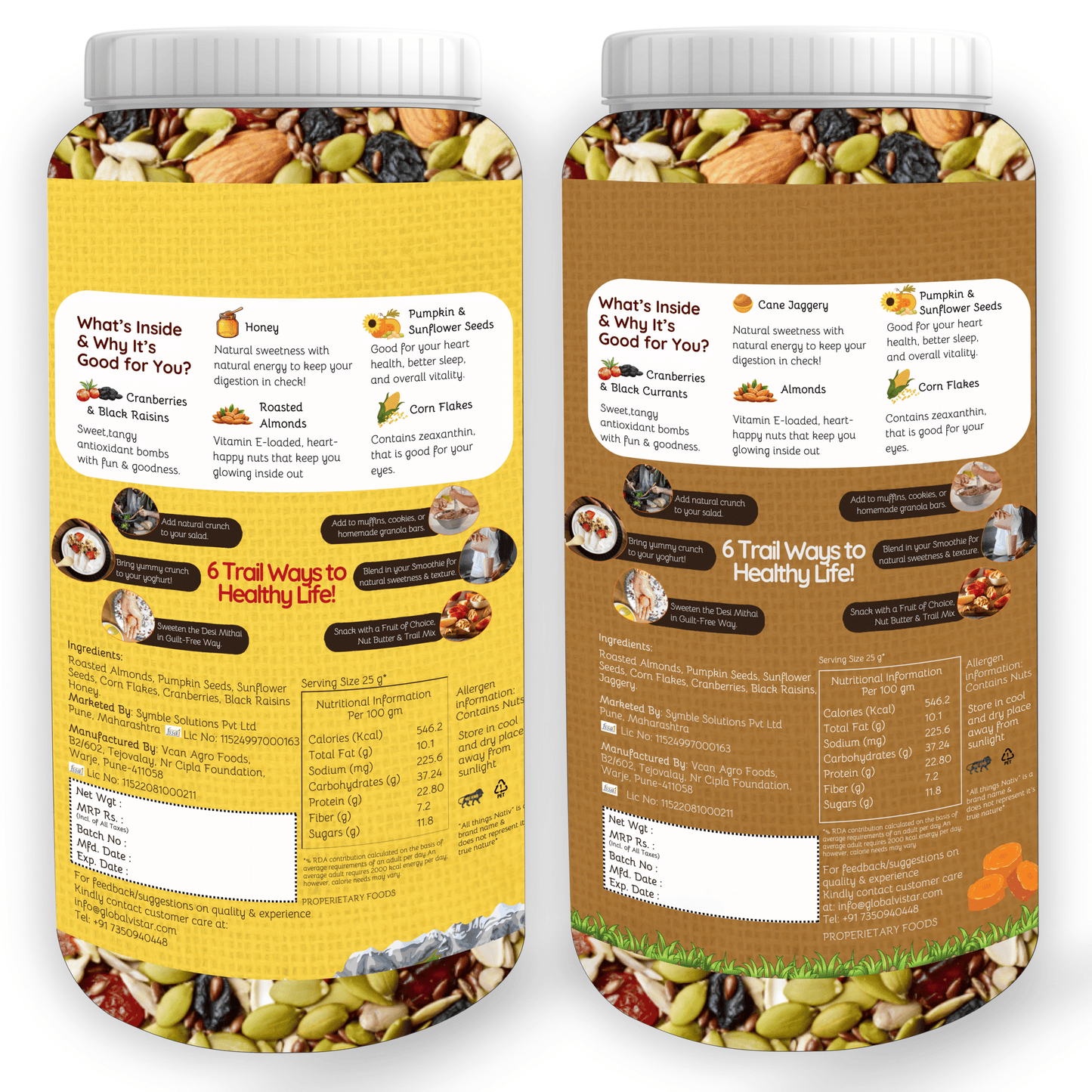 Honey & Jaggery Trail Mix - Pack of 2 (250g each)