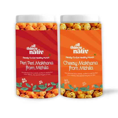 Peri Peri Masala & Cheese Makhana - Pack of 2 (73g each)
