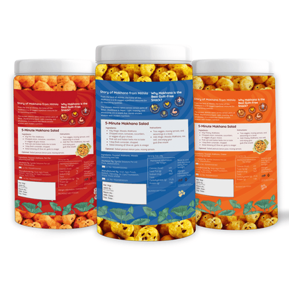 Peri Peri Masala, Magic Masala & Cheese Makhana - Pack of 3 (73g each)