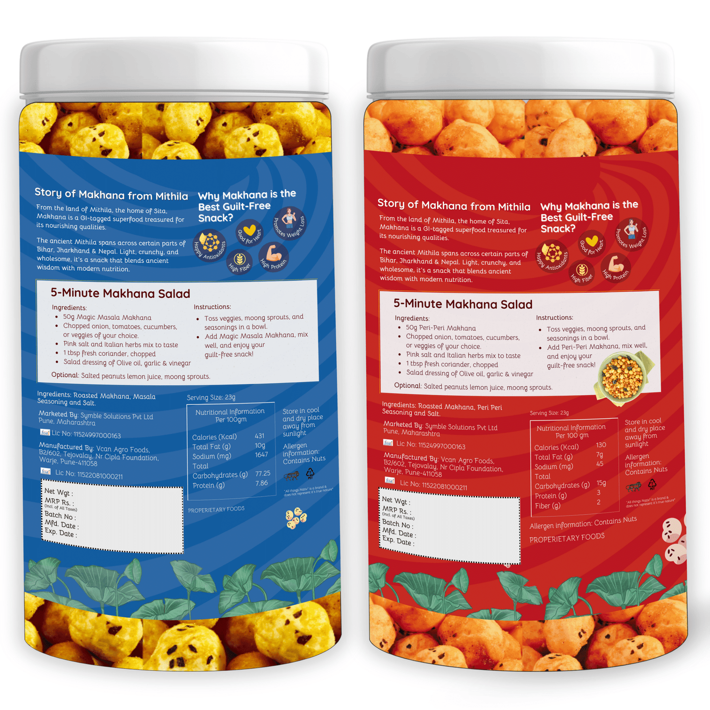 Magic Masala & Peri Peri Makhana - Pack of 2 (73g each)