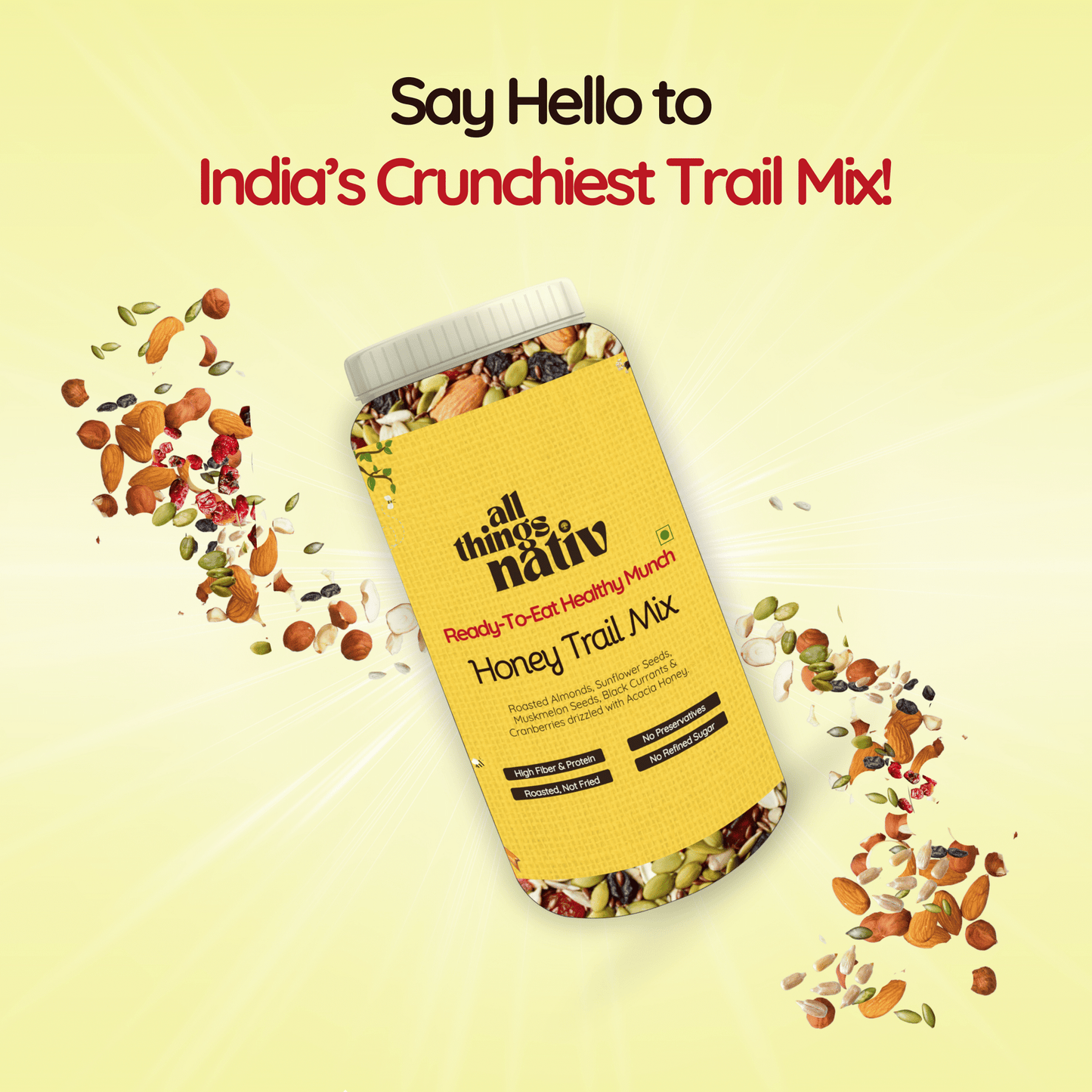 Honey Trail Mix - Pack of 2 (250g each)